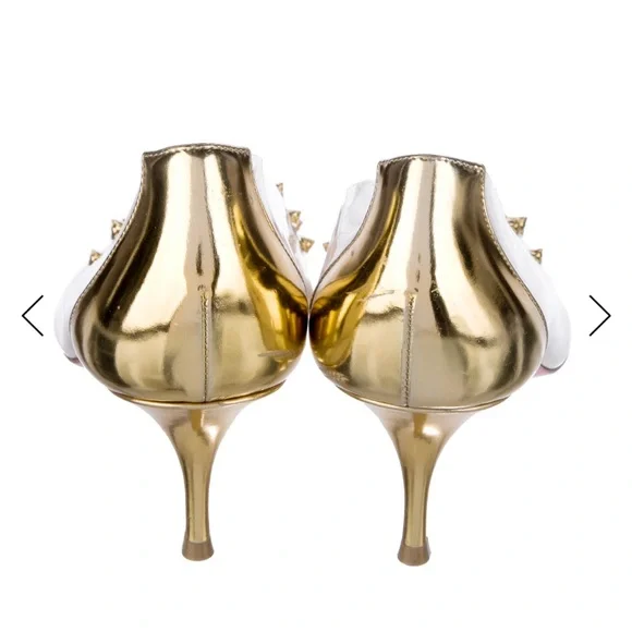Christian Louboutin Gold and Clear Heels - Picture 4 of 5